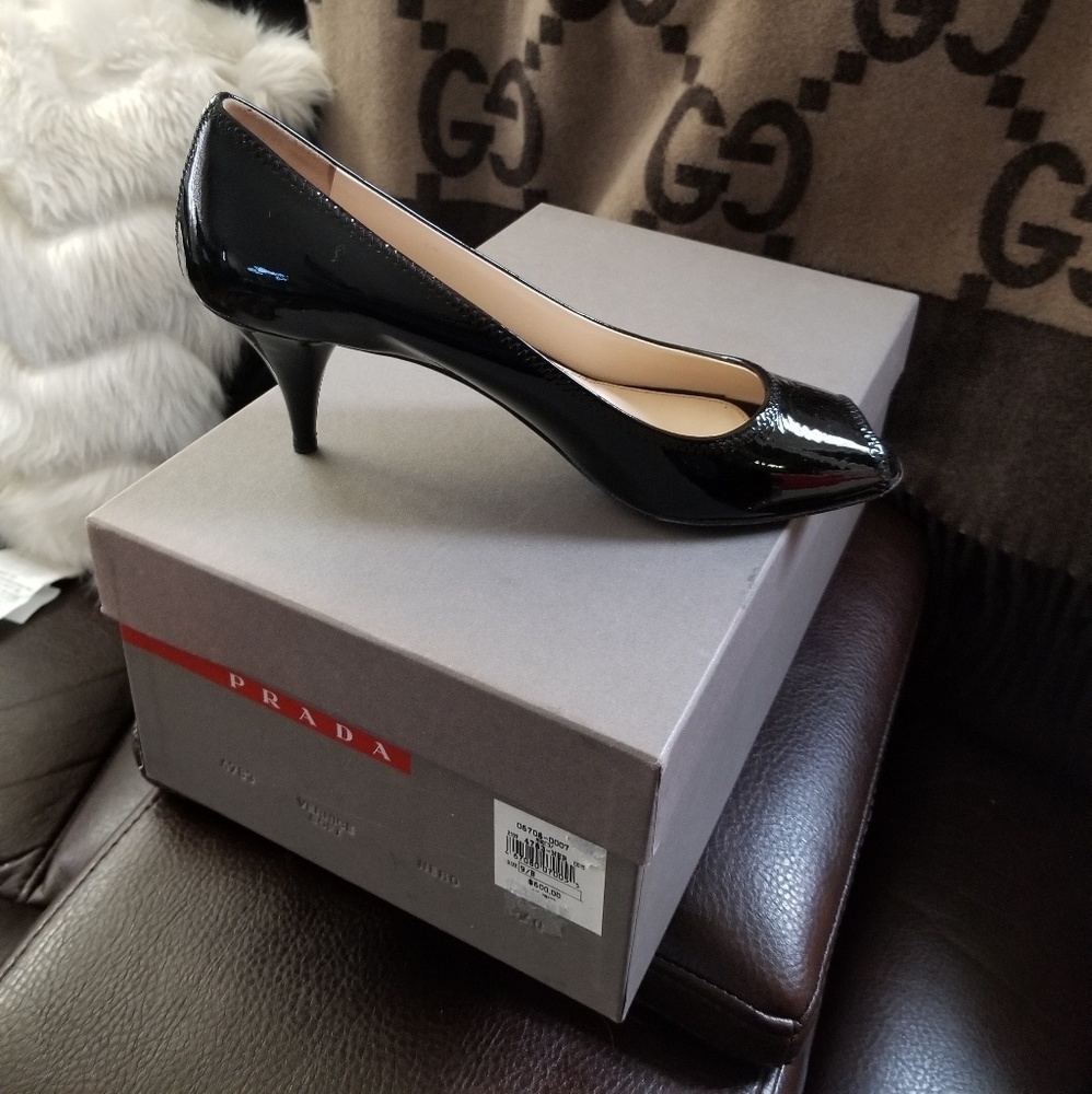 Prada Peep Toe Kitten Heels